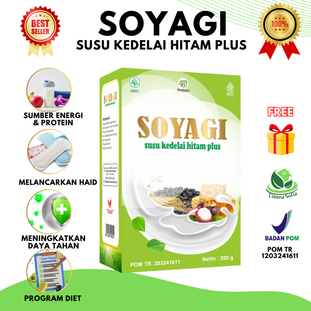 

SOYAGI Kedelai Plus Herbal Susu Diet Pengganti Makan Pelangsing ampuh mengecilkan perut buncit