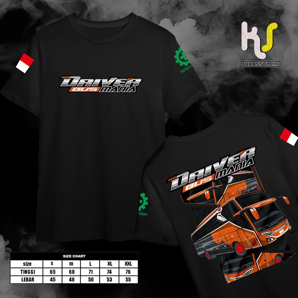 KAOSSOLO.ID- KAOS DRIVER BUS MANIA - KAOS RACING SIMPLE UNTUK PECINTA BUS PRIA DAN WANITA TERBARU DA