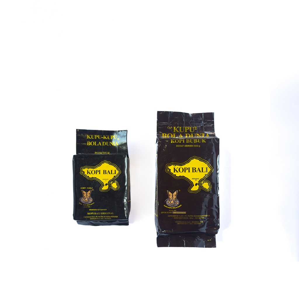 

Kopi Bali 100% Pure Cap Kupu Kupu Bola Dunia 250gr | 500gr