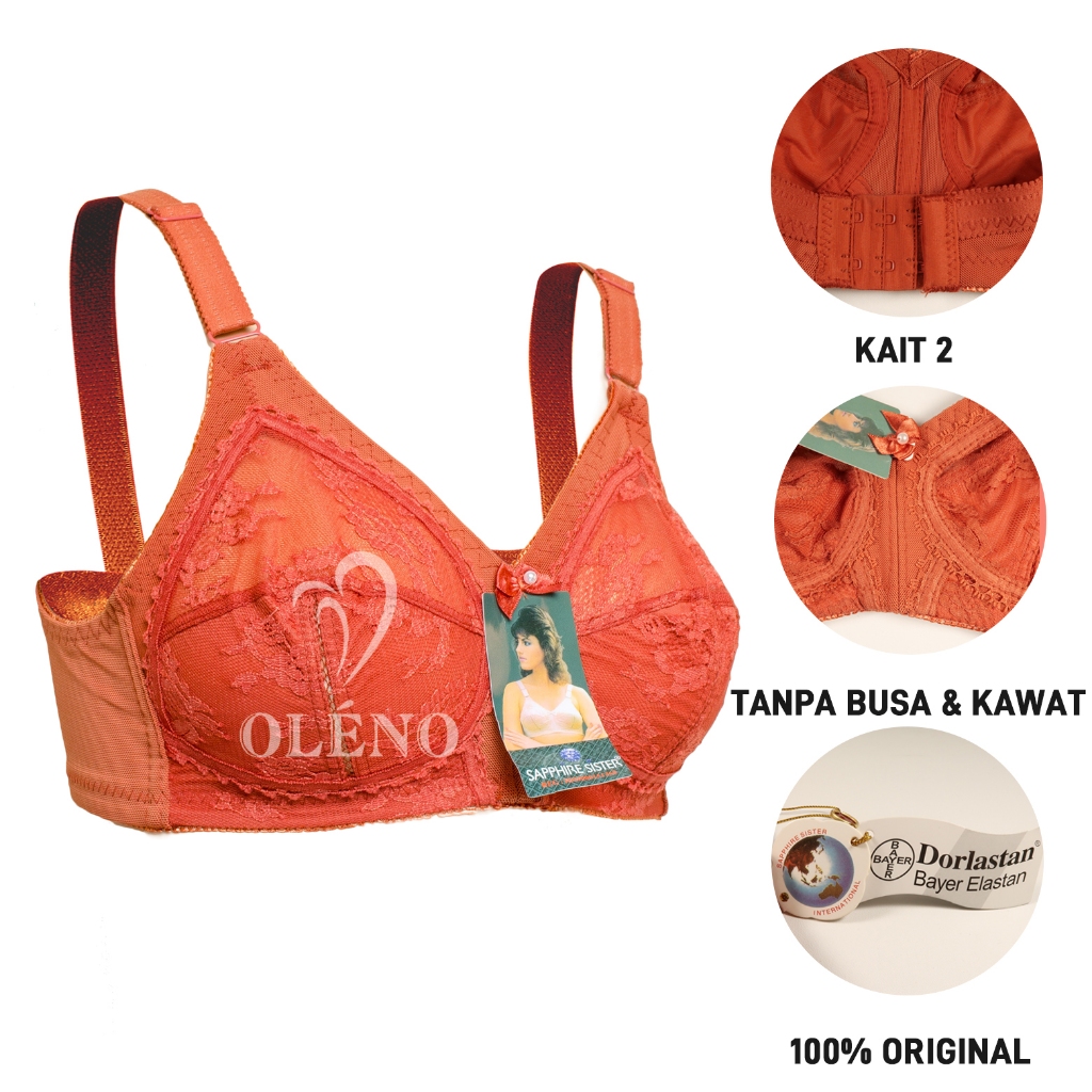 [SUMMER LIMITED EDITION] Sapphire Sister Original Bra Tanpa Kawat Tanpa Busa - Cup C - BH Sister
