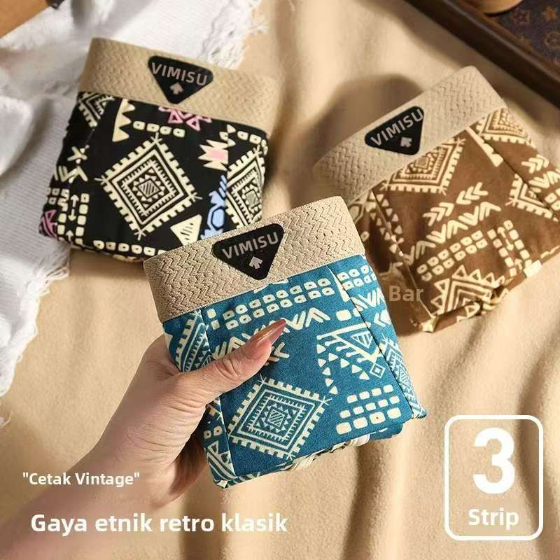 Boxer Pria Dewasa Trendi Bahan Katun, Celana Dalam Cowok Seksi[vimisu3]