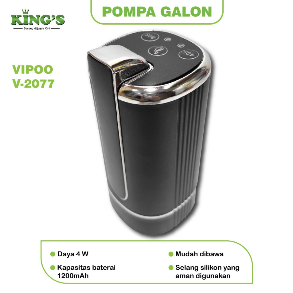 POMPA GALON LIPAT VIPOO V-2077 / POMPA USB LIPAT POMPA ELEKTRIK VIPOO V-2077 PRAKTIS / POMPA TERMURA