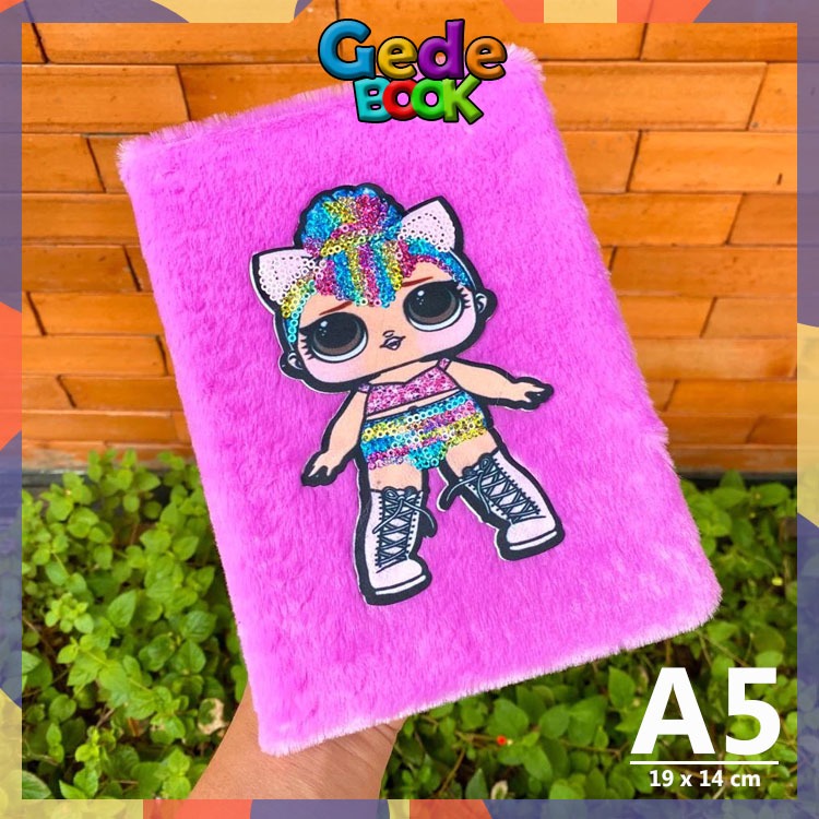 

Cute Girls Fur Notebook Bulu Diary LOL Jurnal Fur Bulu Squishy Buku Tulis Catatan A5 13 x 19 cm - 3811