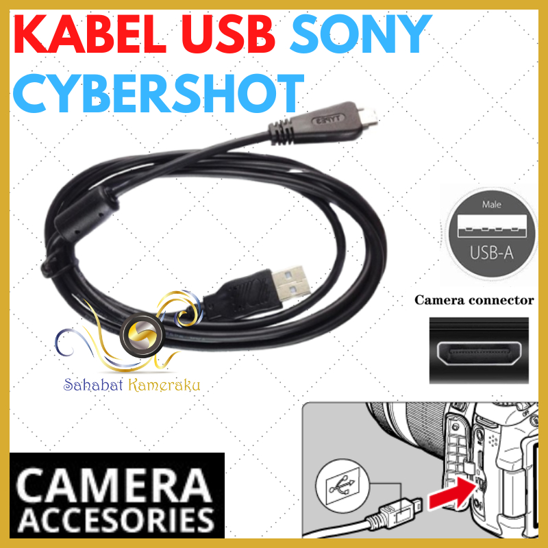Kabel USB PC Sync Data Lead for Sony CyberShot T500 W210 W220 W230 W240 DSC-WX5C WX7 WX9 WX10 T99C T