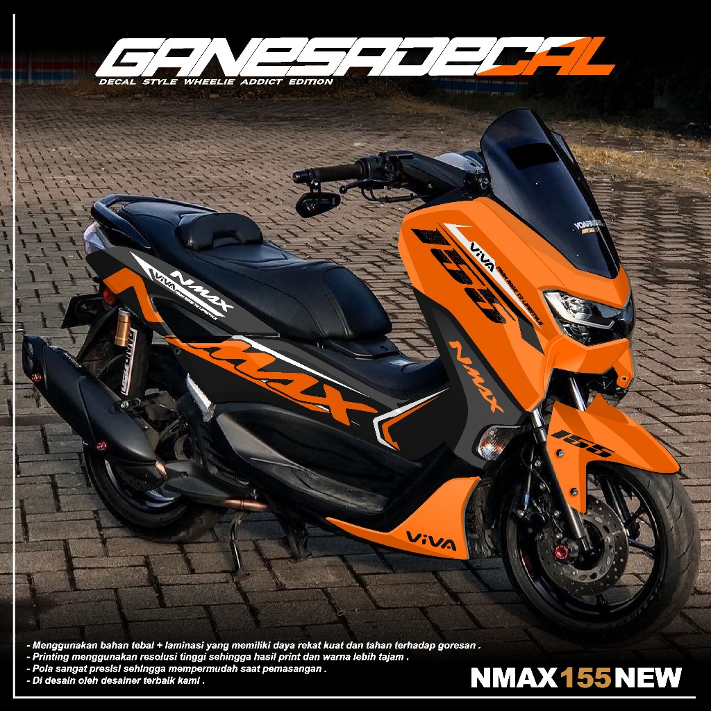 Decal Stiker Nmax 155 New Fullbody Tahun 2020 2021 2022 2023 Terlaris -  Decal Sticker Nmax 155 Conn
