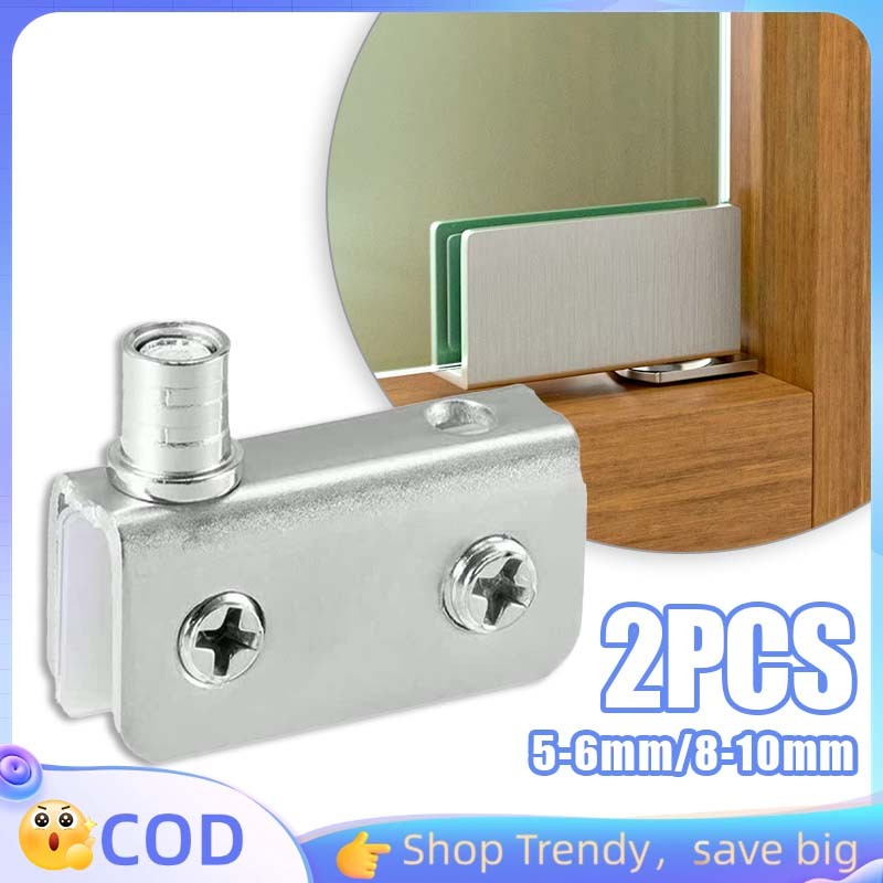 2pcs Engsel Kaca/engsel Pivot Kaca Jepit Engsel Kaca Pivot Pintu Kaca