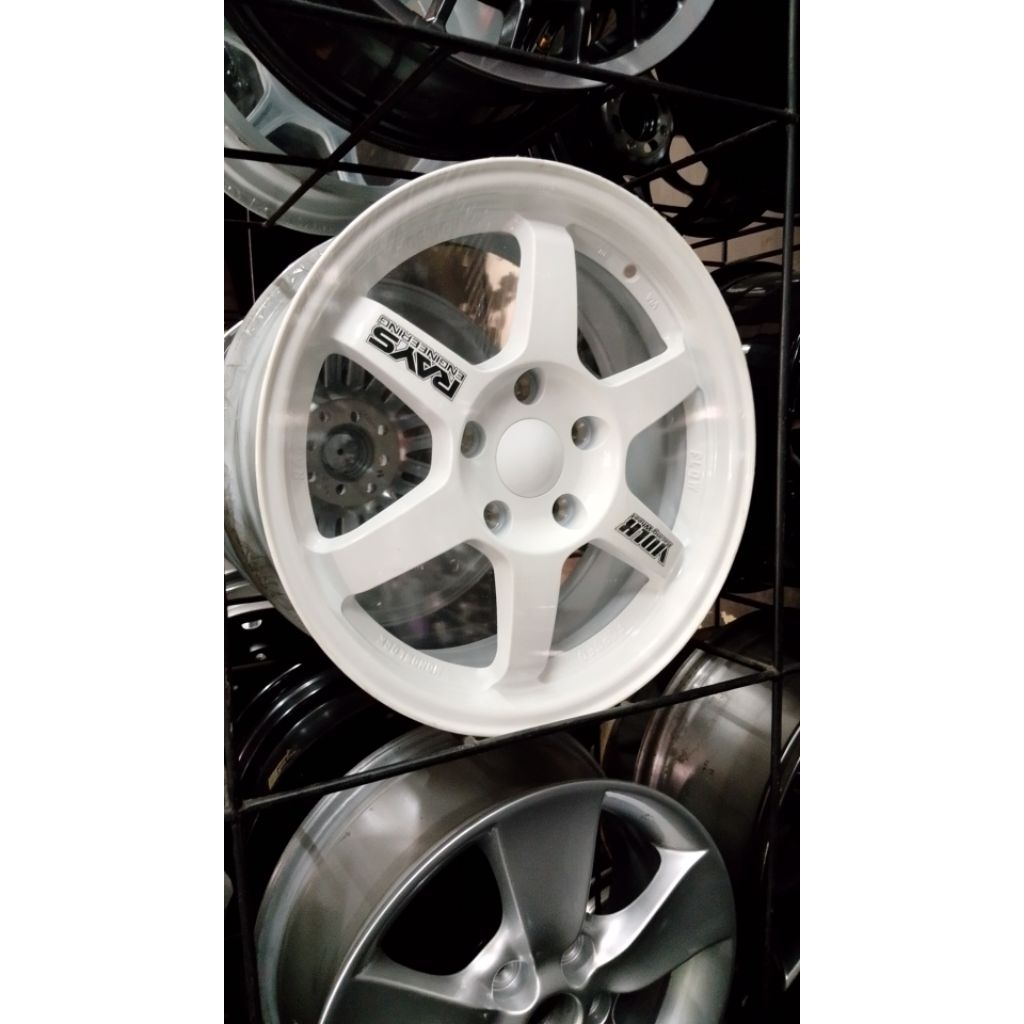 velg mobil racing TE37 R16x7 H5x114,3 et 42 white