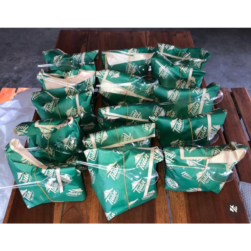 

Custom cetak kertas bungkus nasi padang, campur, goreng kraft coklat laminasi warna blok