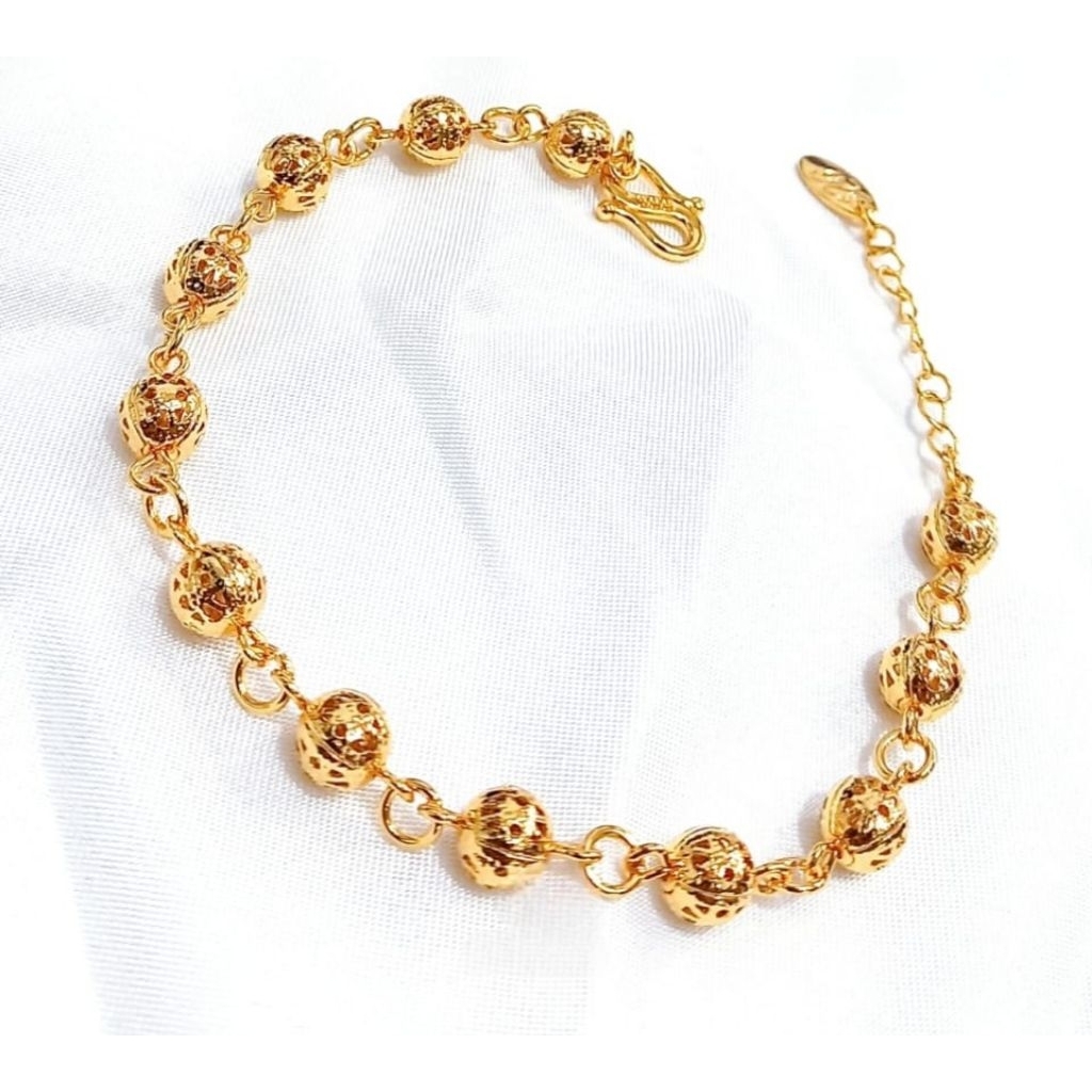 Gelang rantai tangan wanita lapis emas imitasi