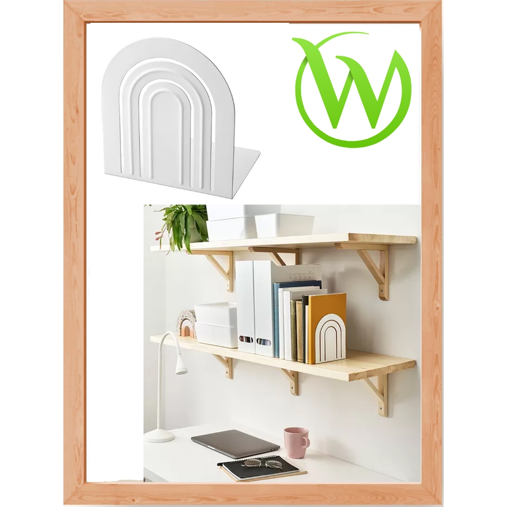 

Penahan buku isi 1 pcs meja rak tempel selip notes foto HOSSLA Book-end, putih