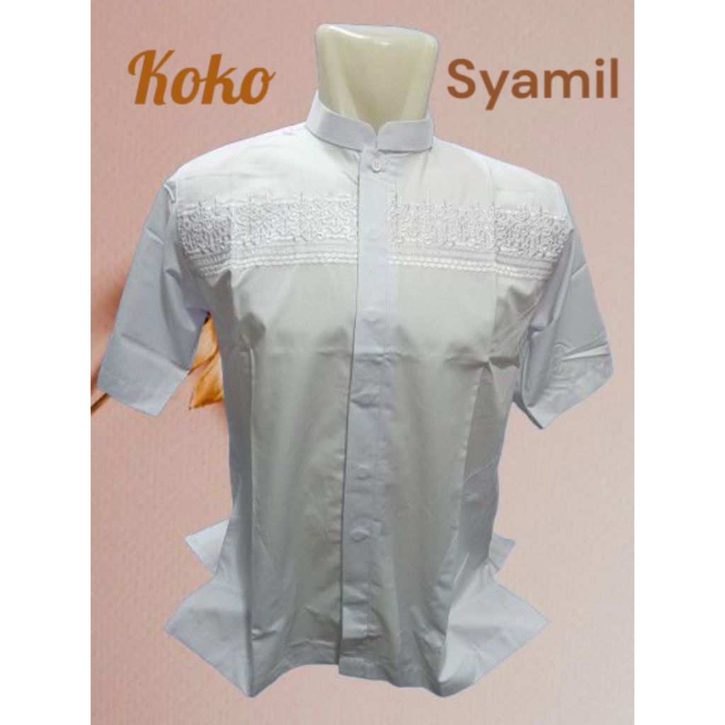Koko Syamil Putih Lengan Pendek