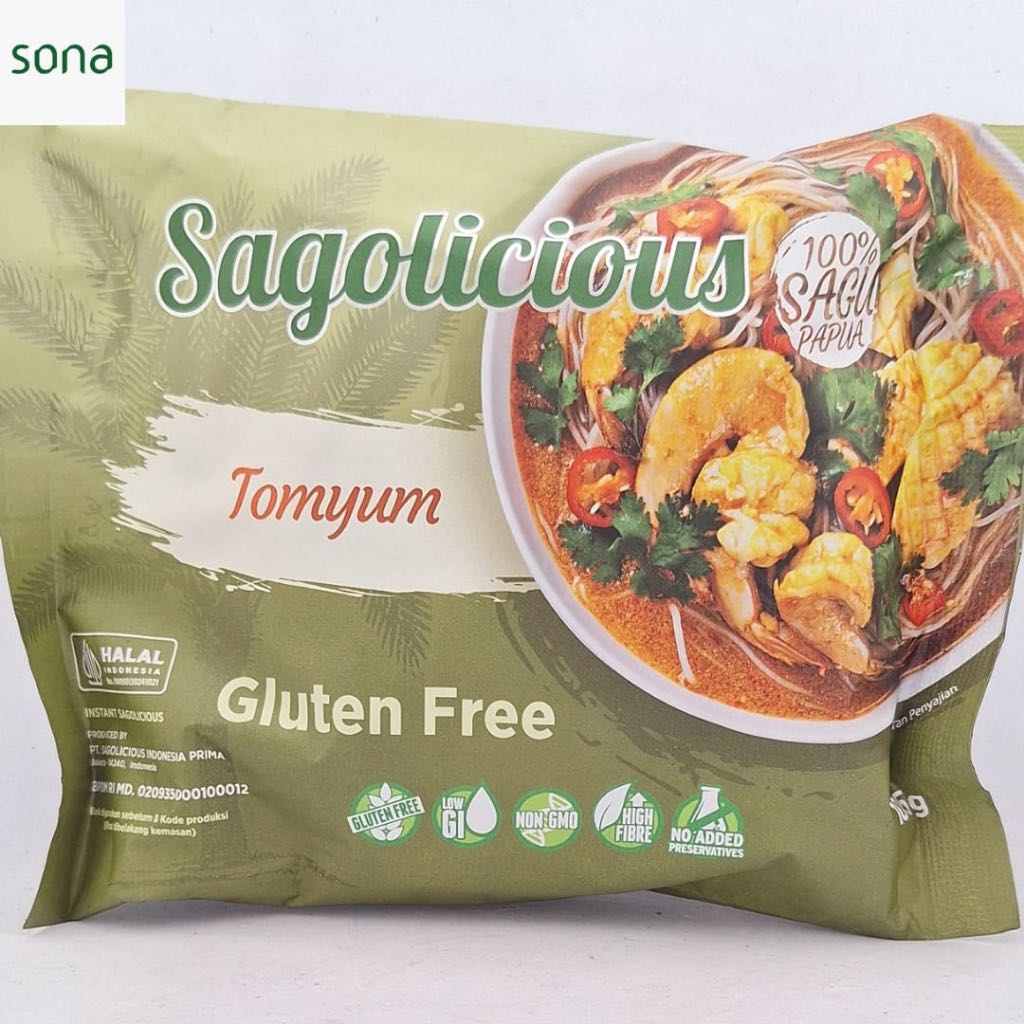 

Mie Tomyum 105gr - Sagolicious - Mi Tomyum - Mie Tomyum Gluten Free - Mie Sagu Papua
