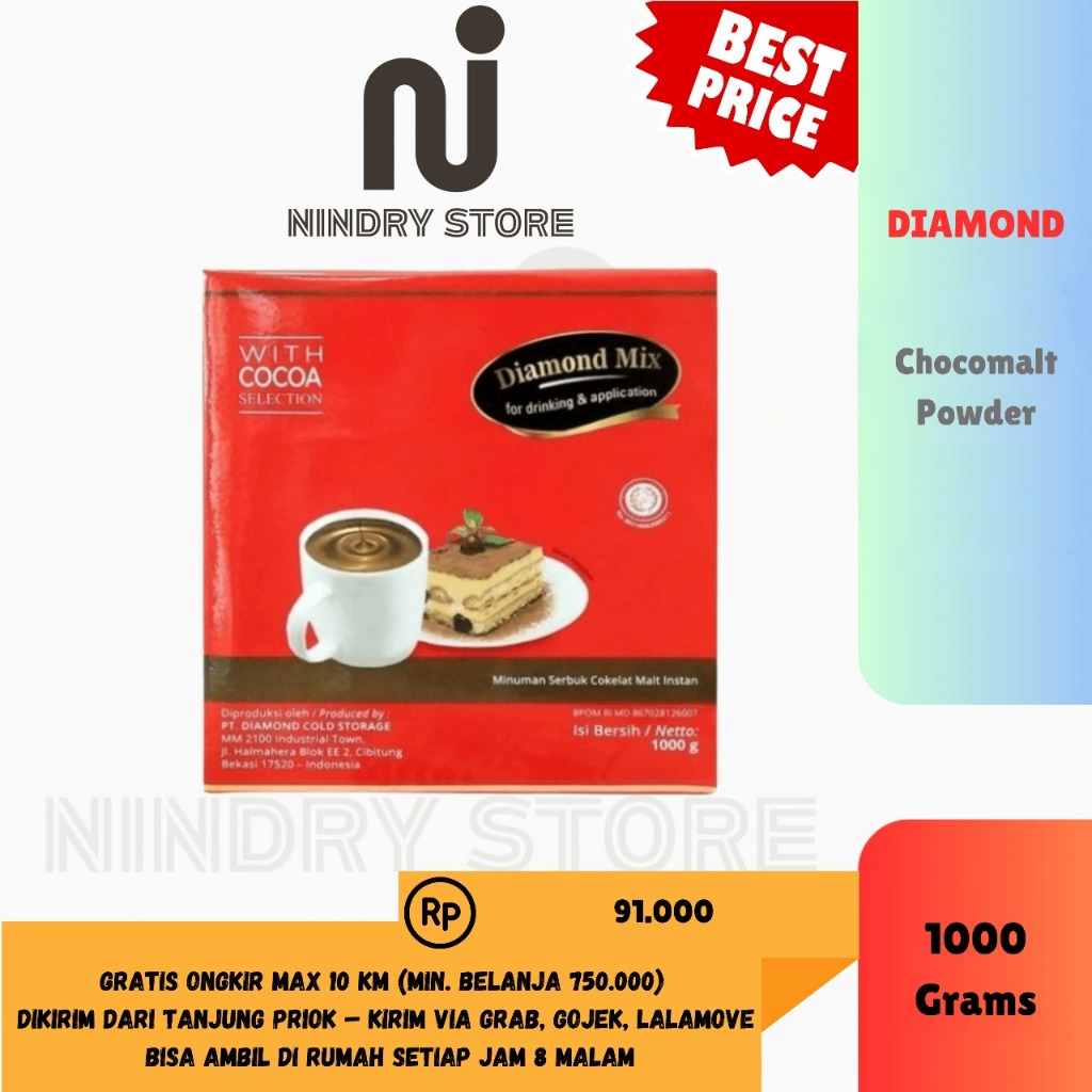 

Diamond Chocomalt Powder 1000g – Minuman Cokelat Malt Kaya Rasa | Nindry Store