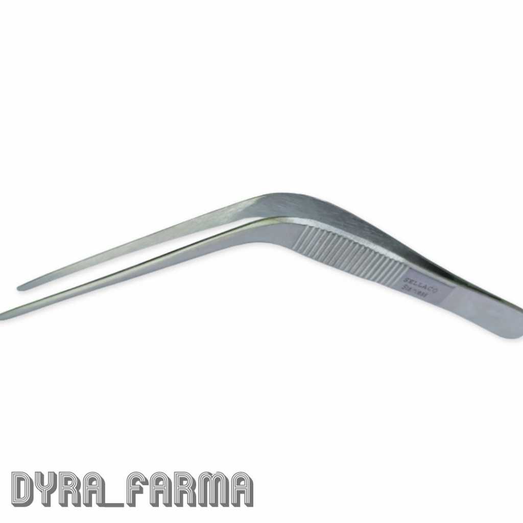 Pinset Telinga 14cm / Pinset Bayonet Telinga Bengkok 14 cm Stainless Steel