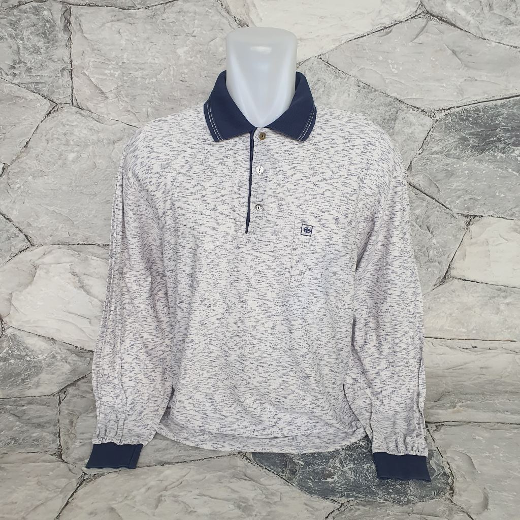 Baju Kaos Polo Panjang PIERRE BALMAIN - Size XXL / LD 60 cm - Original - Second