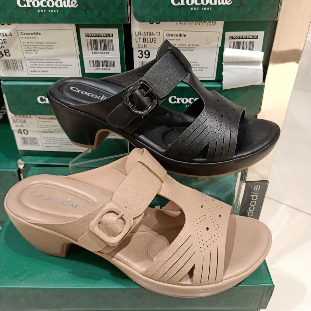 sandal wanita heels 7cm CROCODILE original matahari