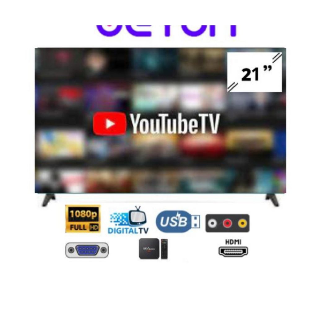Big Promo TV LED 21 inch HD Ready Smart TV Televisi Garansi 1 Tahun Murah