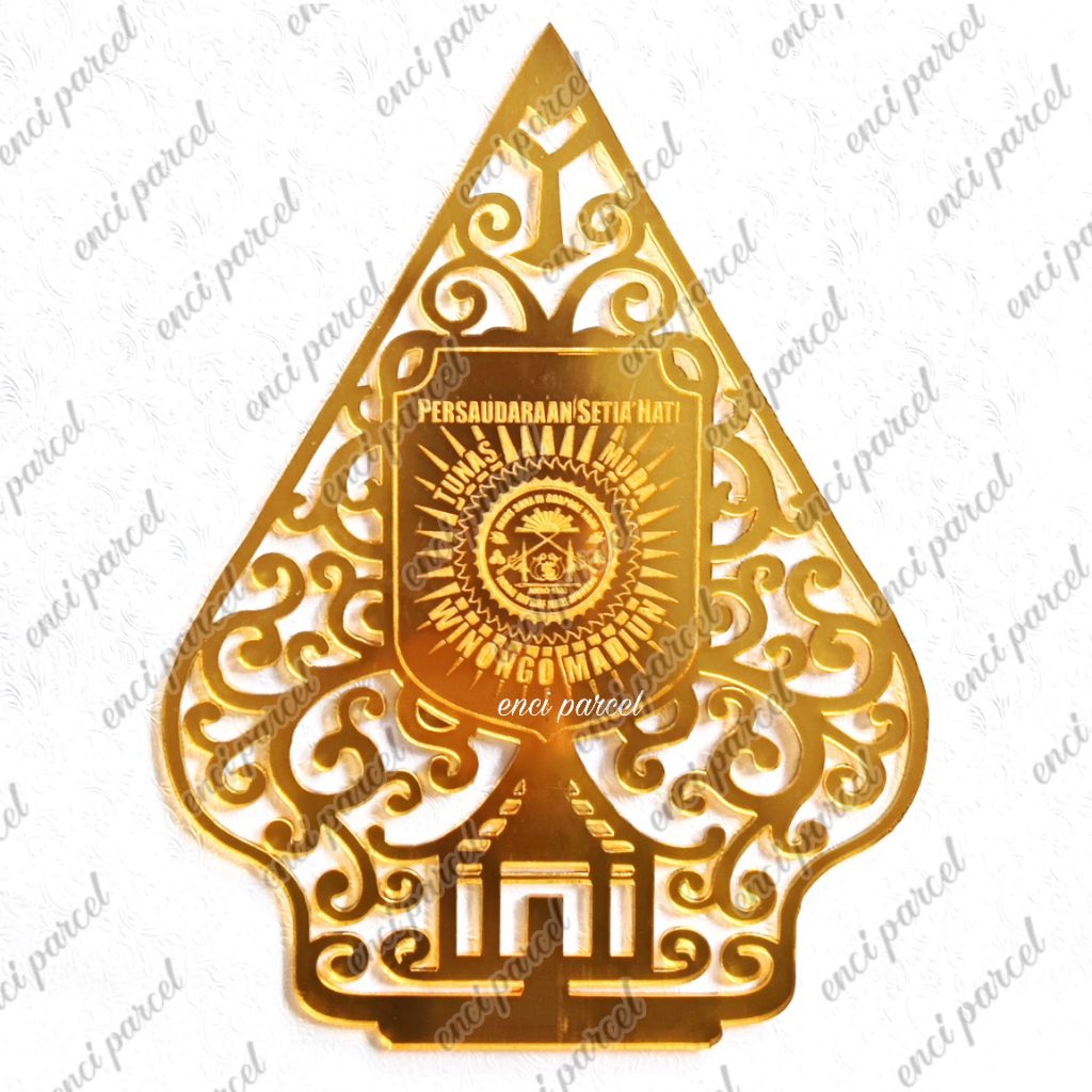 gunungan model x logo pshw bersinar kayon simbol sinar lambang organisasi beladiri pshw winongo madi