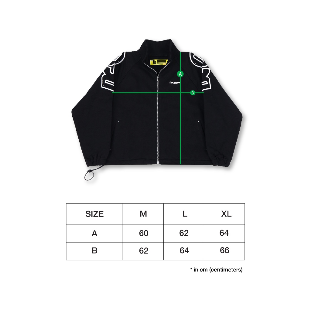 termurah dolcent track jacket d7 100% cotton fleece