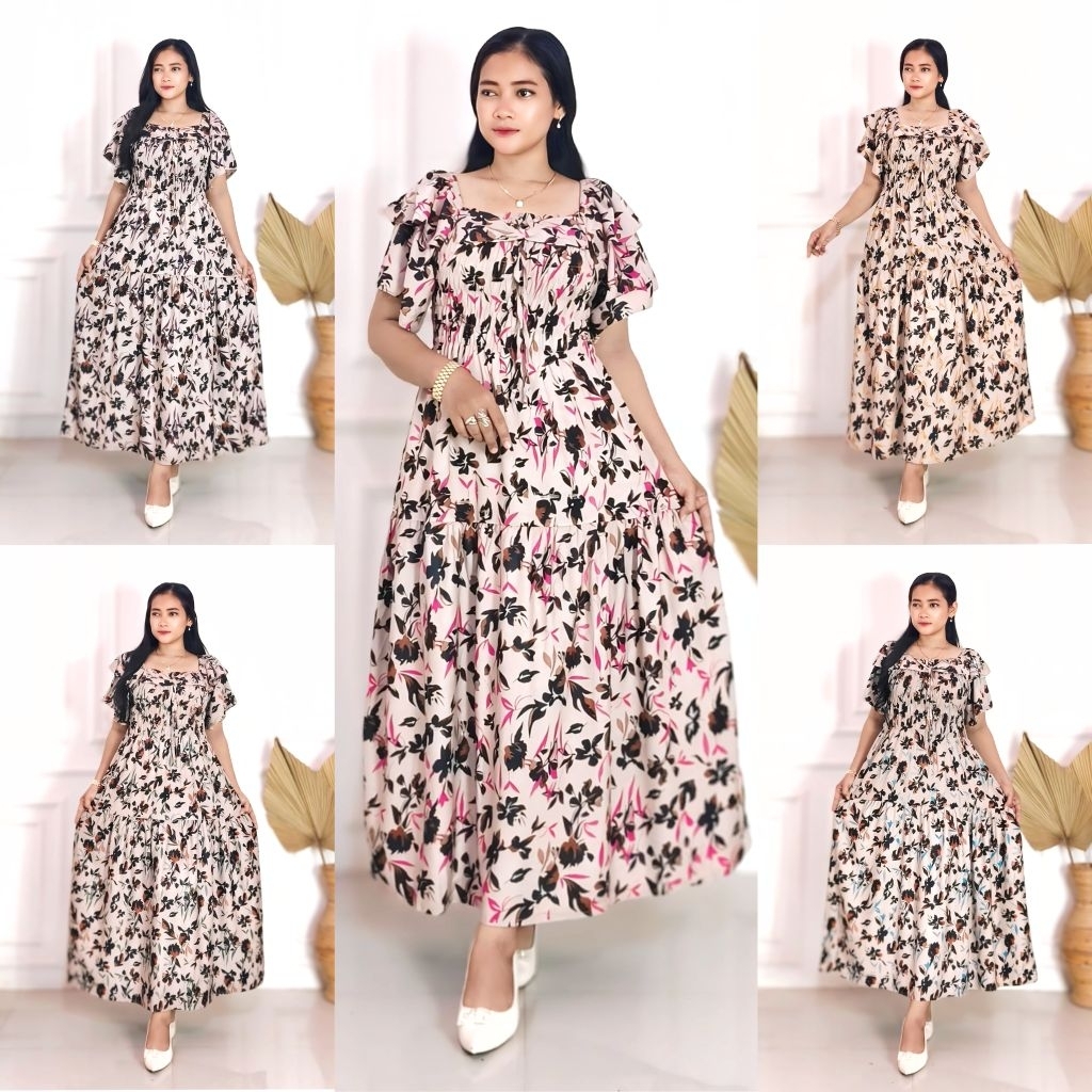 KALIMAYA DRESS SMOKE DADA VARIASI PITA LD 110/DRESS KERUT KARET DADA