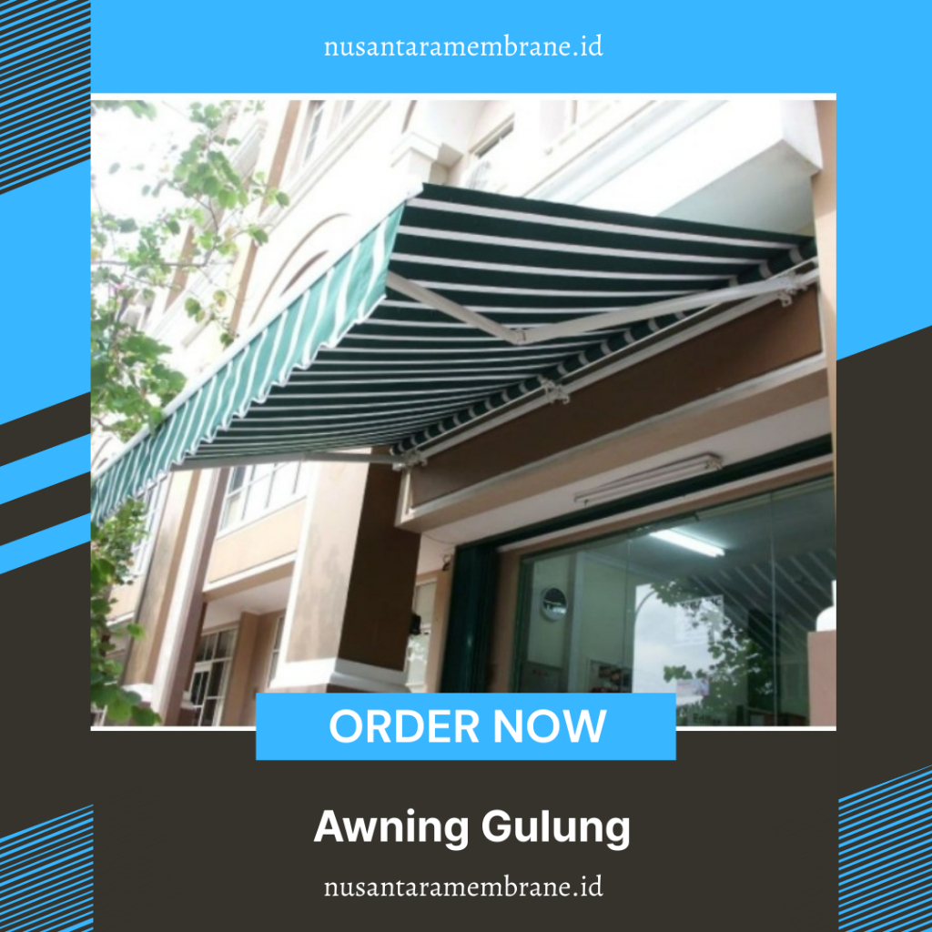 Awning Buka Tutup Elektrik dan Manual Bergaransi Depok - Kanopi Lipat Portable Outdoor Murah
