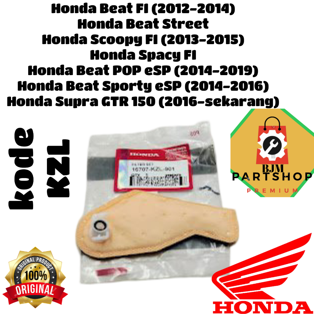 Filter Saringan Pampers KZL Bensin Honda Beat FI Beat Street Scoopy FI 16707-KZL-901 16707-KZL-901
