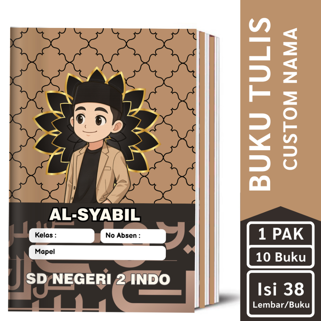 

BUKU TULIS 38 LEMBAR A5 BUKU TULIS CUSTOM NAMA GARIS SEKOLAH A5 PER PACK [10PCS]