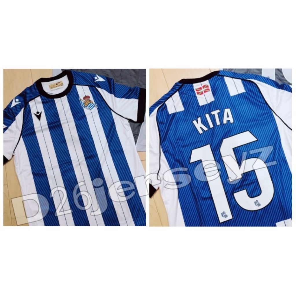 Jersey Reall_ SociedadD_ Home Full Sponsor 2025 / 2026 + Cetak Nama Nameset KITA 15 / TAKEFUSA KUBO 