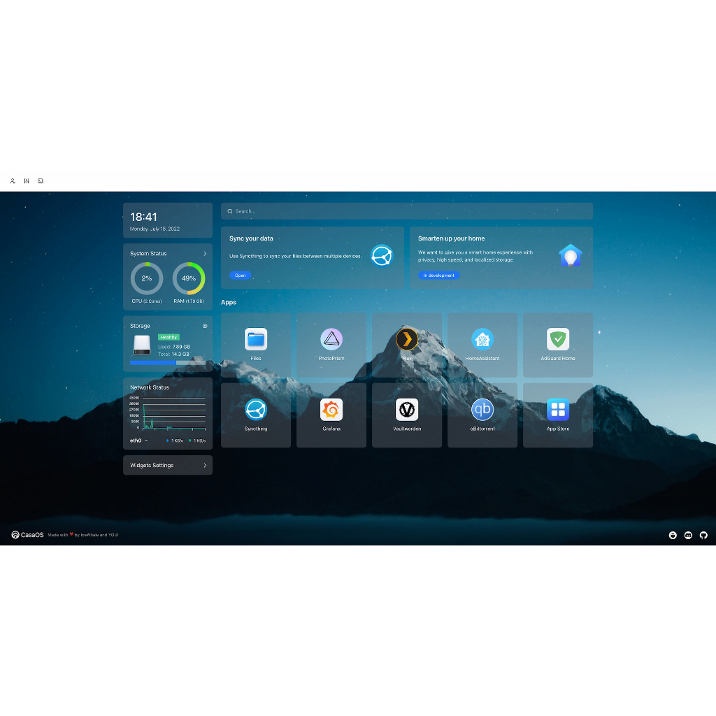 STB Infinity B16 CasaOS NAS Server Synology RAM 2GB ROM 16GB