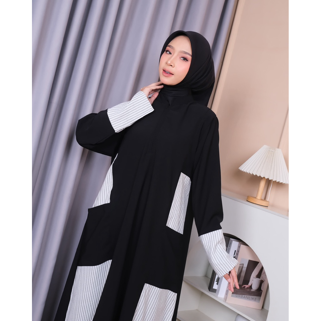 gamis remaja simple anti uv kekinian terbaru 2025//gamis elegan