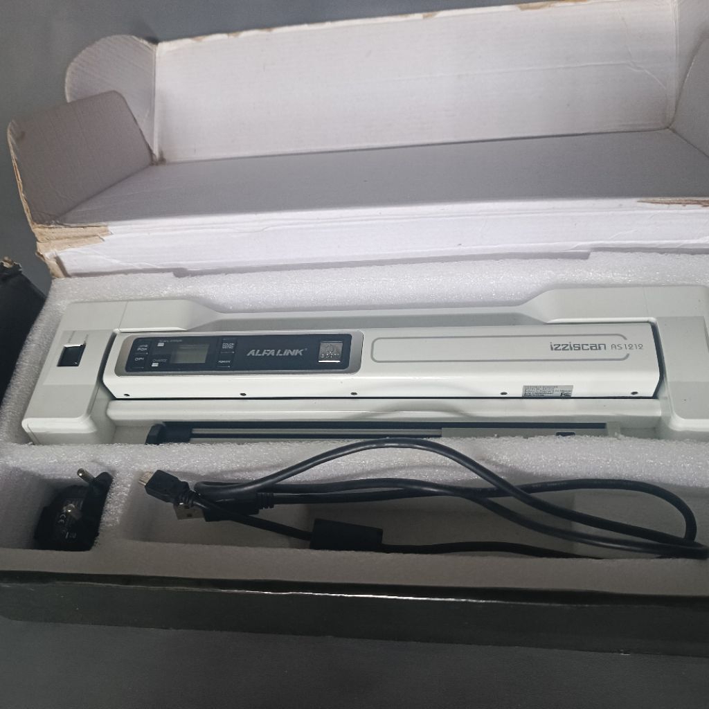 Scanner portable Alfalink izziscan 1212 dengan docking free memory  Harga murah