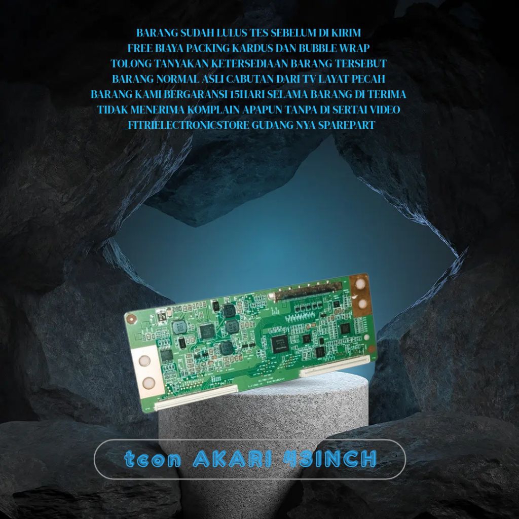 tcon ticon tikon tv Akari asli 43inch