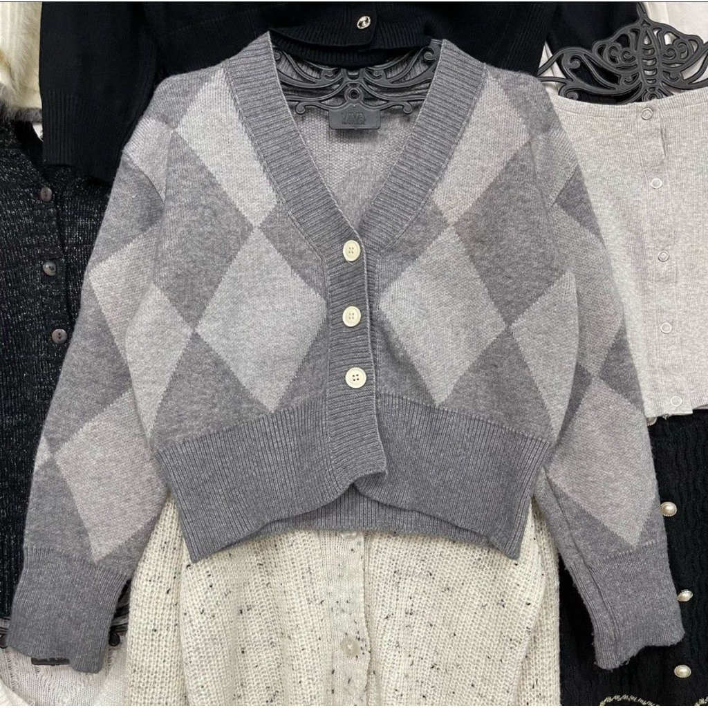 cardigan ketupat argyle
