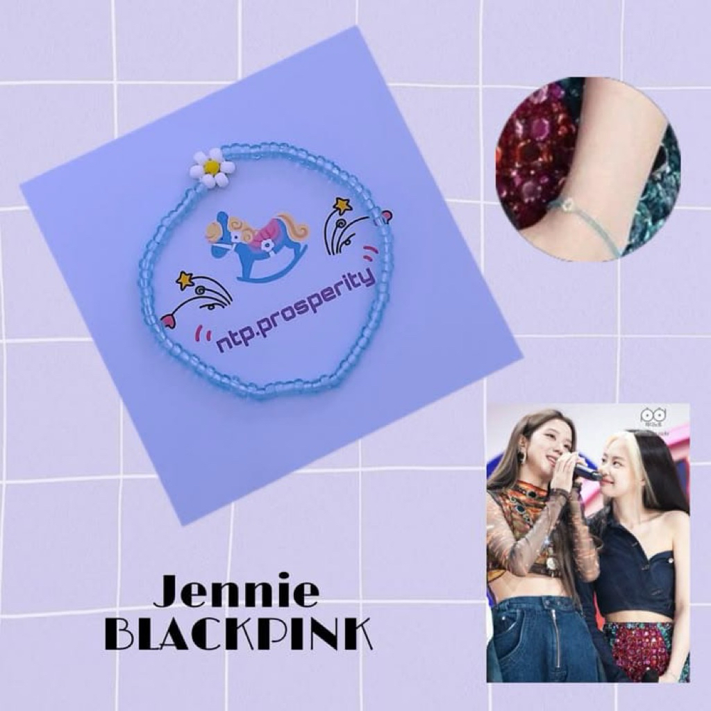 Gelang manik bunga daisy Jennie Blackpink