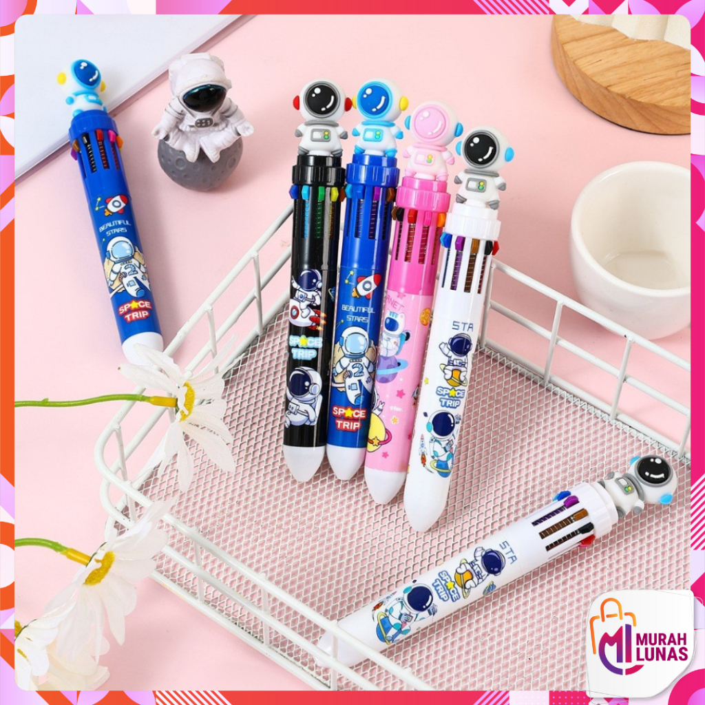 

MUNAS Pulpen Mekanik 10 Warna Pena Mekanik Motif Boneka Astronot 3d Bolpen Gel Tinta 10 Warna Karakter Lucu Dengan Pilihan Warna Beragam Alat Tulis Sekolah Anak Super Imut