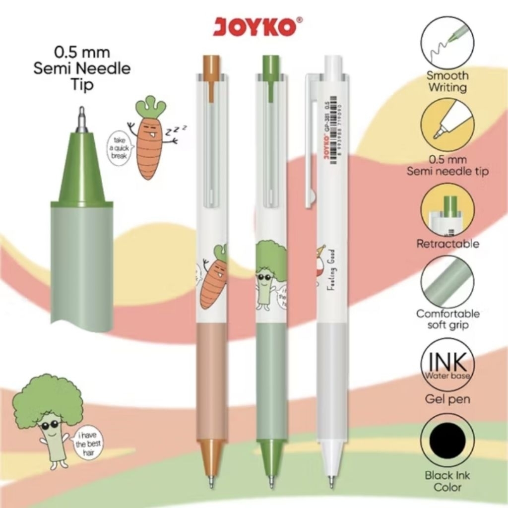 

Ball Pen Pulpen Pena Joyko BP-342 Vokus 0.7 mm GP 381 0.5 mm