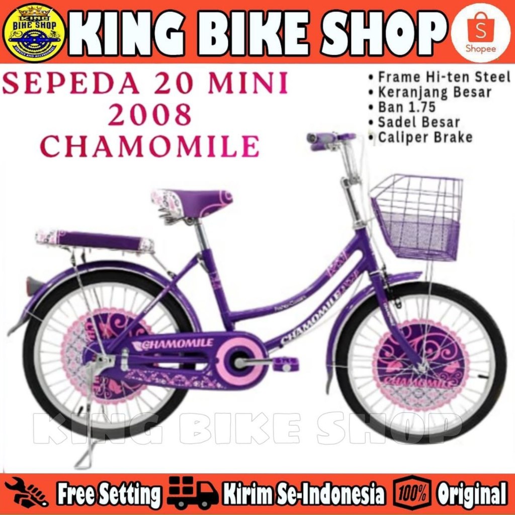 Sepeda Mini Keranjang Perempuan CTB CHAMOMILE 2008 Ukuran 20 Inch