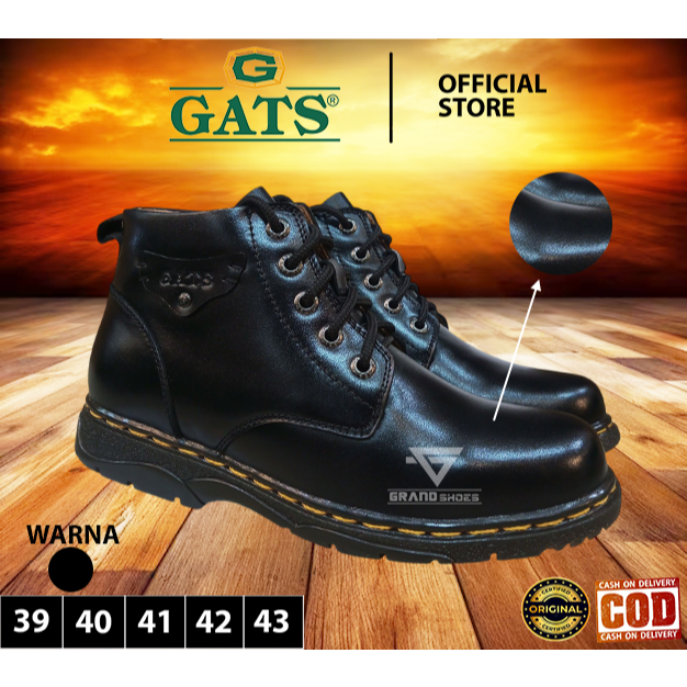 GATS sepatu boots boot pantofel formal formil kulit asli casual kasual pria cowok laki original
