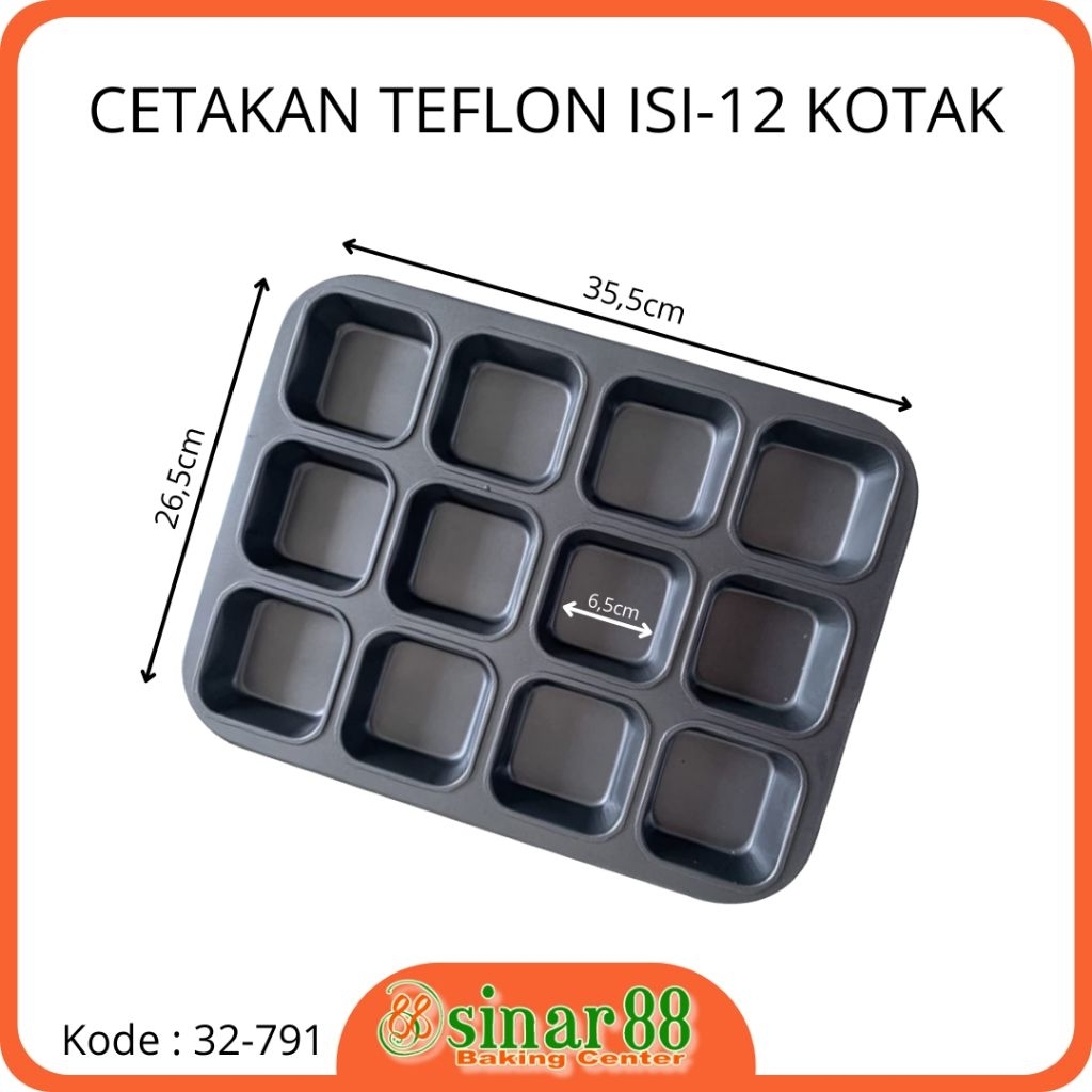 CETAKAN TEFLON ISI-12 KOTAK