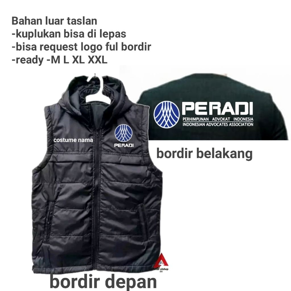 jaket rompi costume FUL bordir PERADI