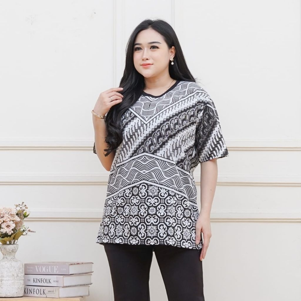 KAOS BATIK PRIA&WANITA BATIK BATANGAN/KAOS BATIK ECER