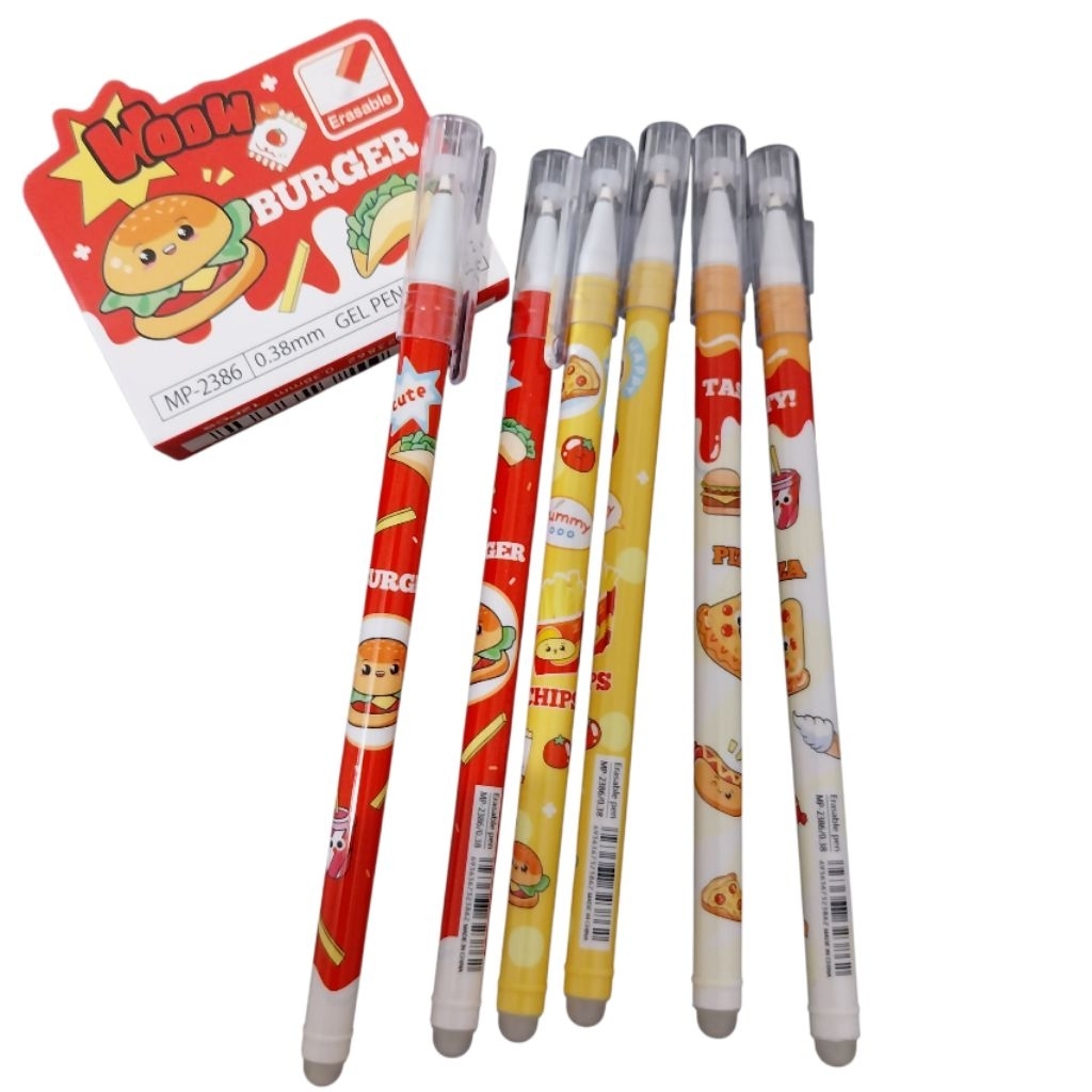 

PULPEN GEL BISA DI HAPUS MOTIF BURGER 3pcs Pulpen anak