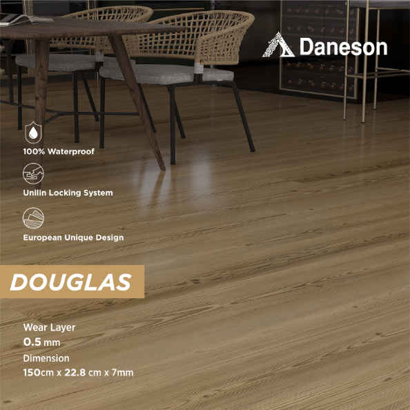 Flooring SPC DANESON 7mm By Marvel / Lantai SPC Tahan Air dan Rayap