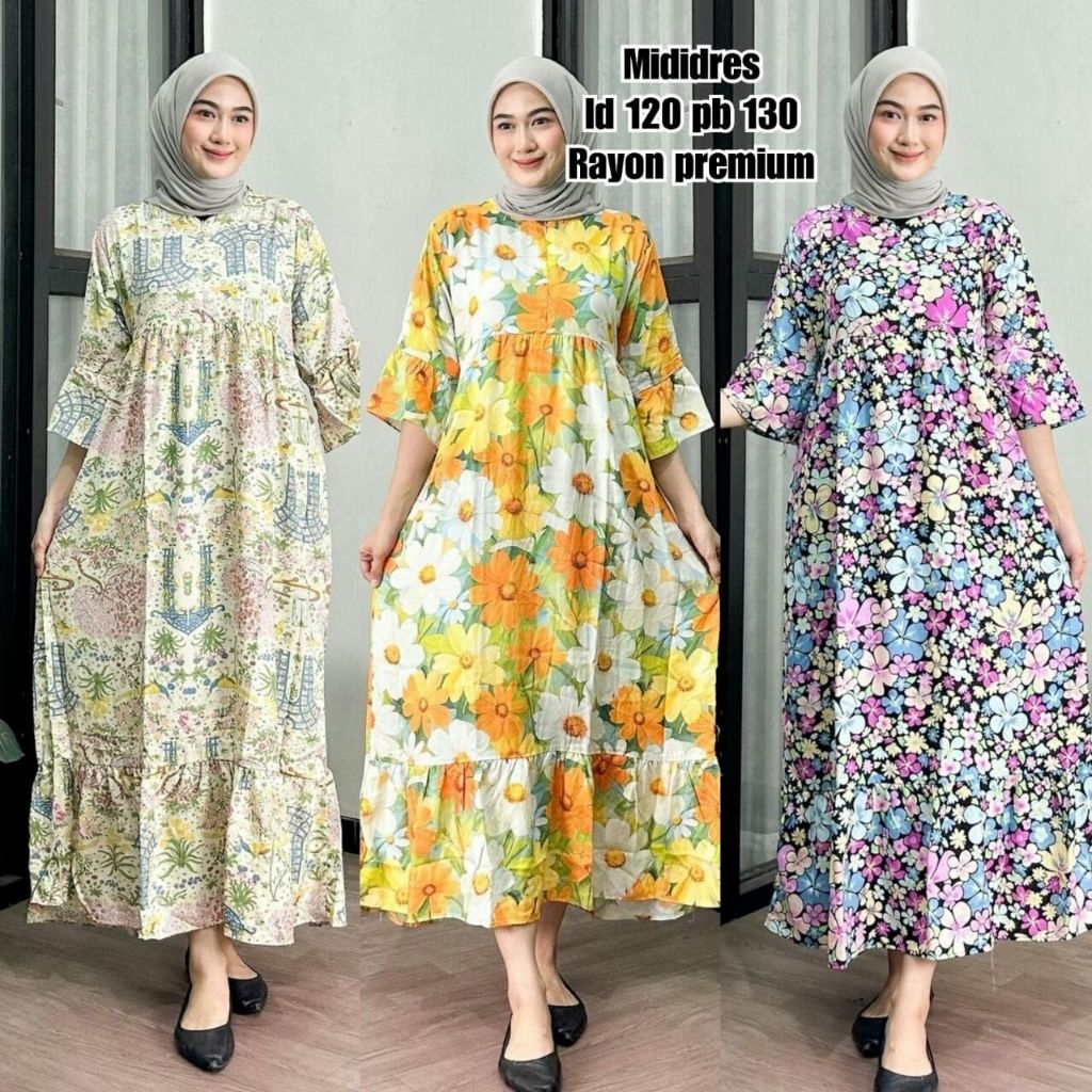 Midi dress / MIDI dress rayon/ MIDI dress muslim