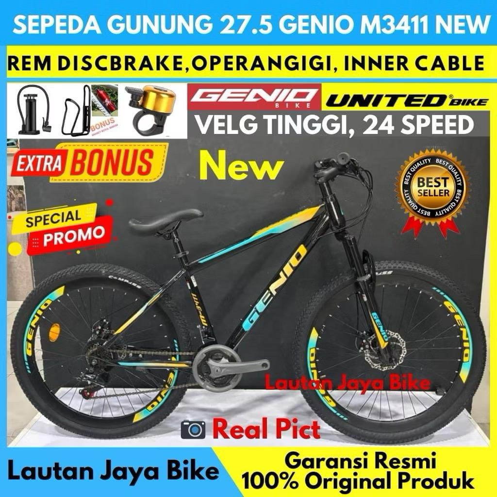 SEPEDA GUNUNG MTB 27.5 inch GENIO M349 M3411 Model Terbaru