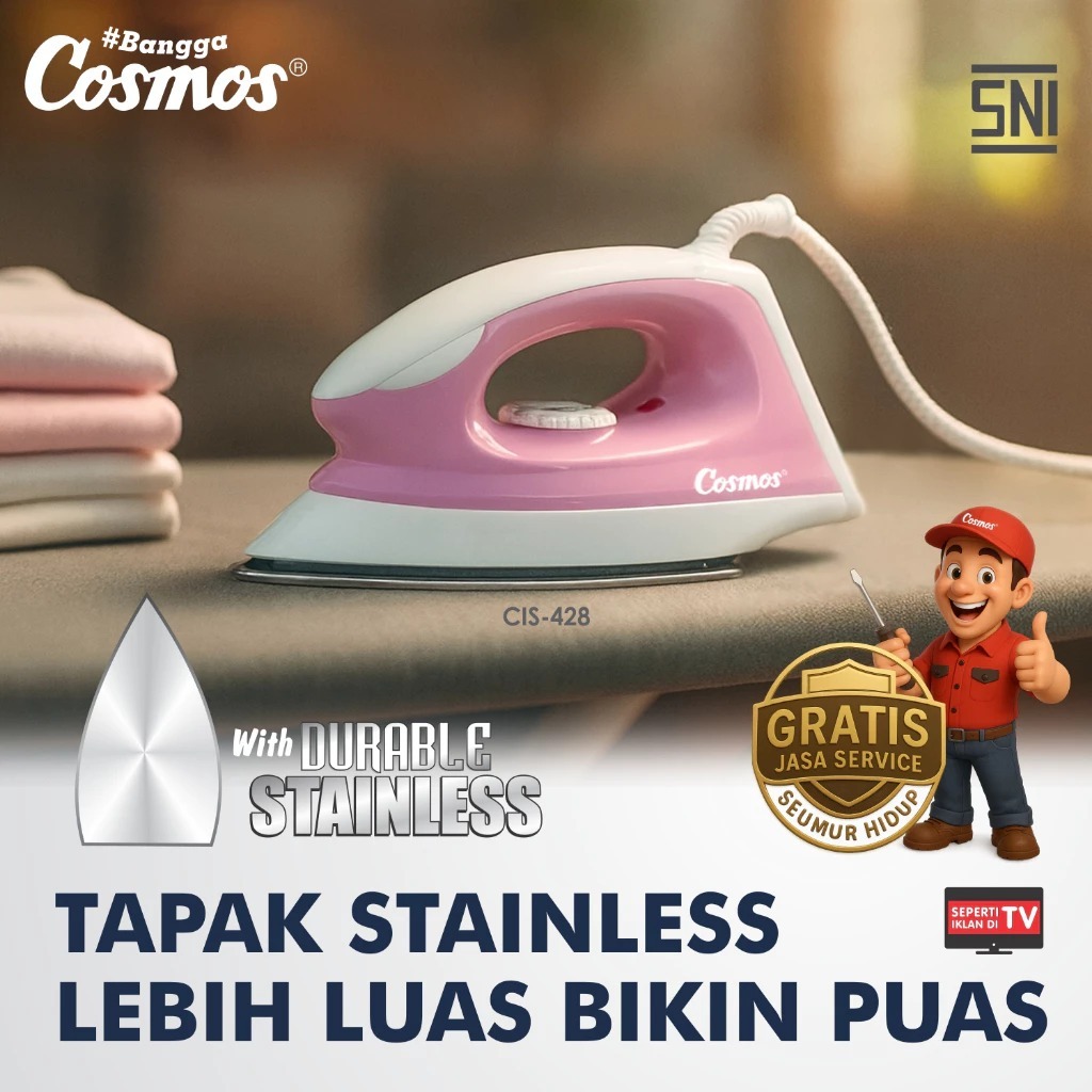 Cosmos Setrika - Tapak Stainless - CIS-428