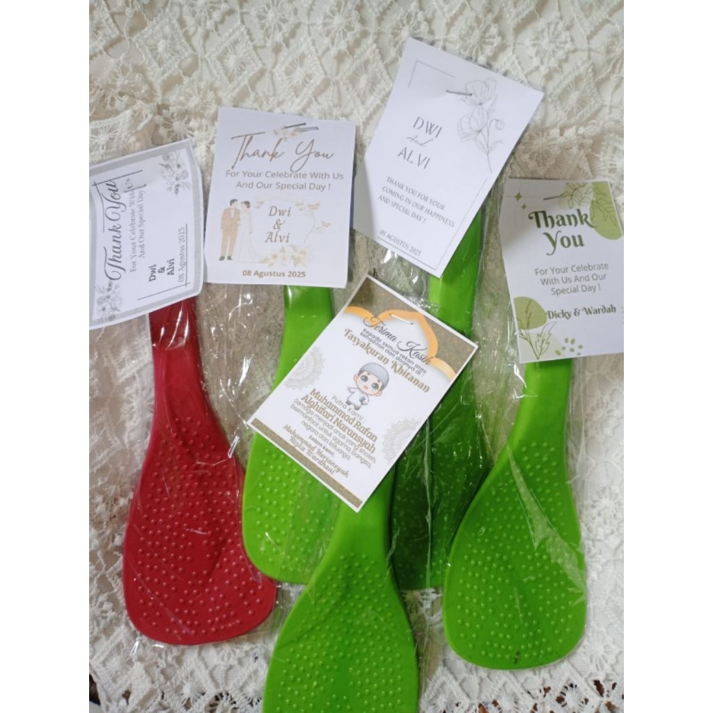 Souvernir Pernikahan ( Centong Nasi ) + Kartu Ucapan Selamat