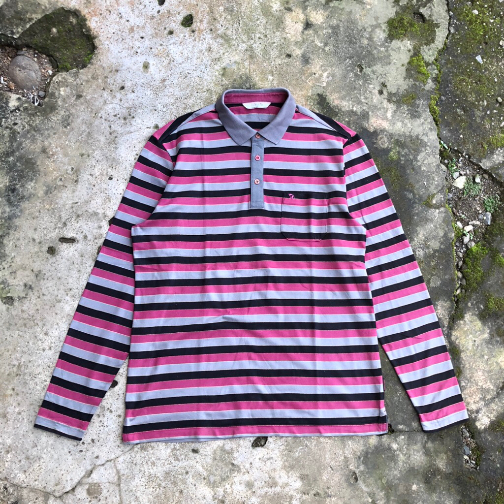 Polo shirt longsleeve stripes arnold palmer ( second/bekas )