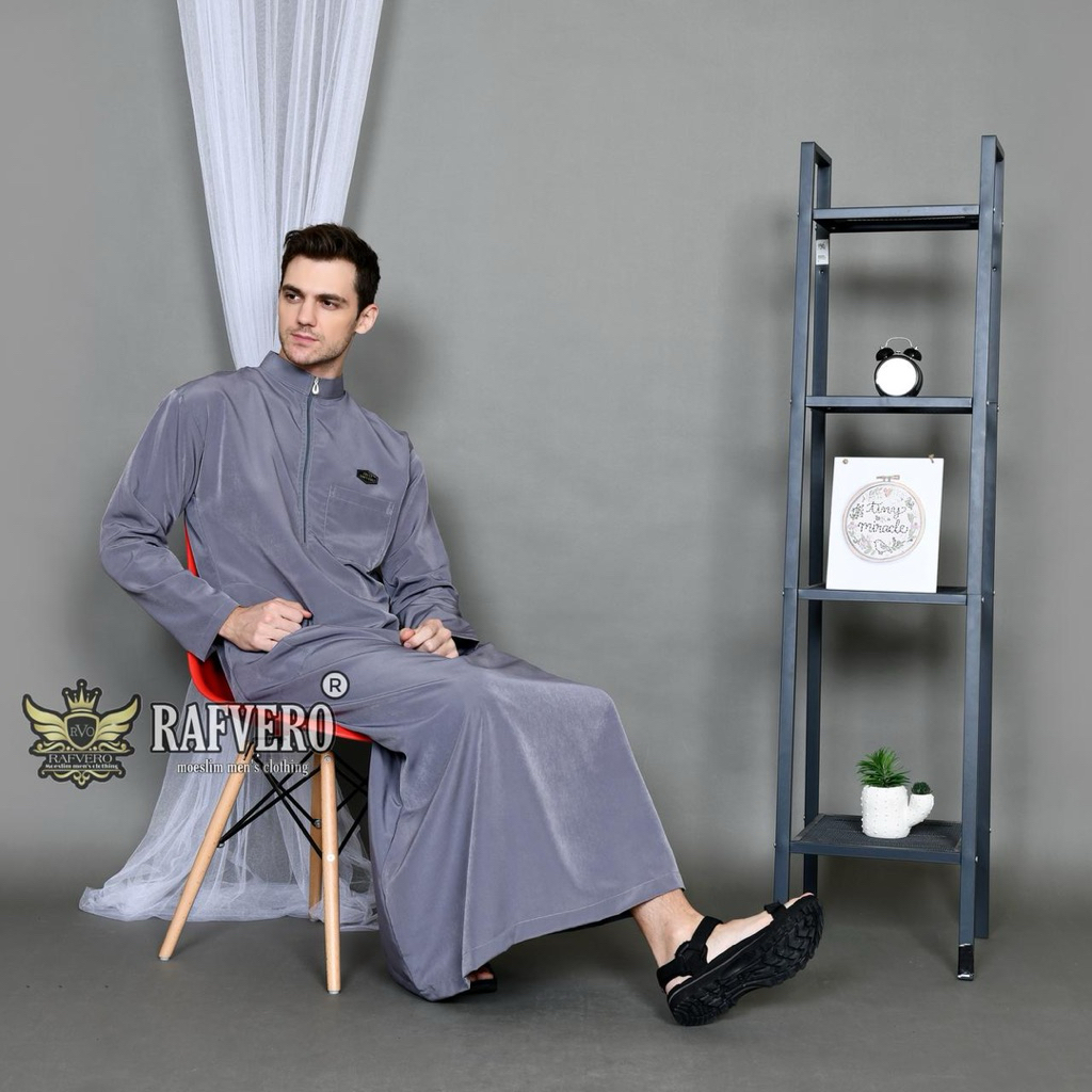 Discount Jubah Khaleed Pria - Jubah Katun Toyobo Premium - Gamis Pria Dewasa Hitam Polos- Gamis Pria