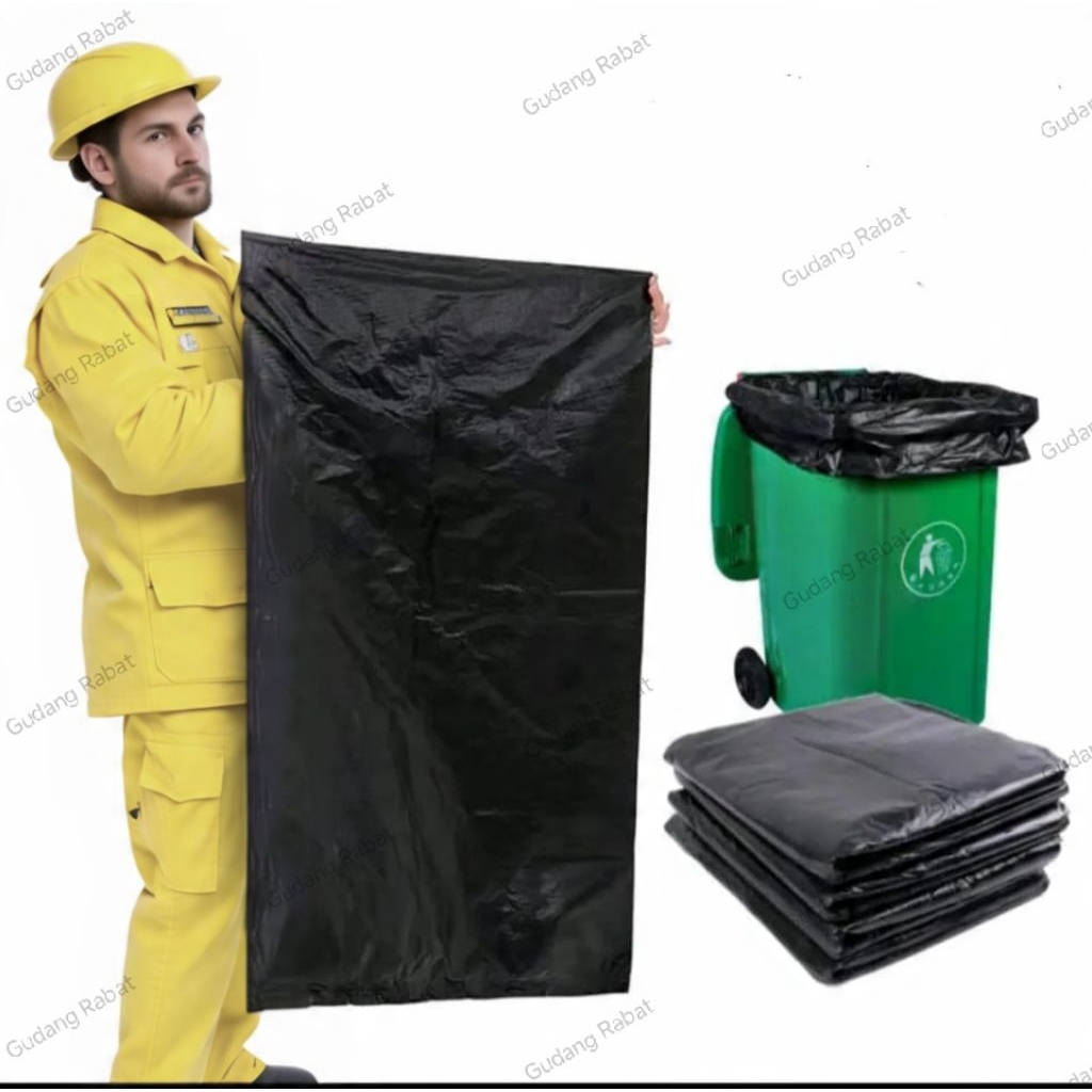 1Kg Size 60 x 100 cm Trashbag hitam Kantong Plastik Sampah Oxium Tebal